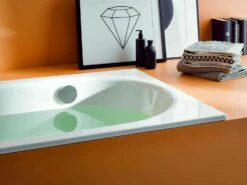 Bette BetteComodo Baignoire 1640-003PLUS 170x75x45cm, Trop-plein à L'arrière, Pied à Droite, Vernis, Beige Bahama -Fournitures De Salle De Bain Soldes Bette BetteComodo baignoire 1640 003PLUS 170x75x45cm trop plein a land 39arriere pied a droite vernis beige bahama 2