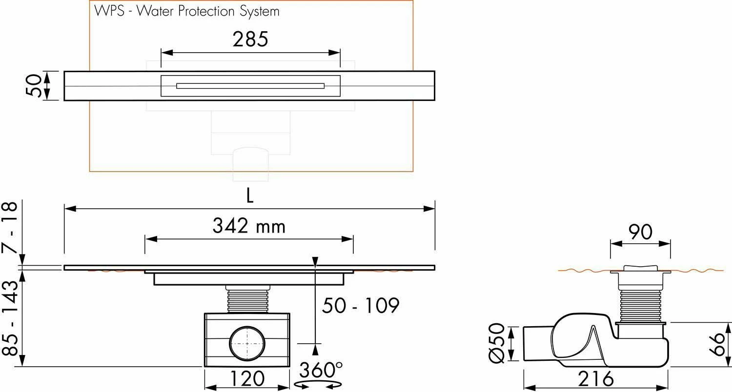 Caniveau De Douche ESS Easy Drain Easy Drain R-line R-LINE-1000 1000 Mm, Hauteur De Joint D'eau 28/50 Mm, Hauteur D'installation 69/85 Mm, Acier Inoxydable Brossé 7 Caniveau De Douche ESS Easy Drain Easy Drain R-line R-LINE-1000 1000 Mm, Hauteur De Joint D'eau 28/50 Mm, Hauteur D'installation 69/85 Mm, Acier Inoxydable Brossé – Image 5