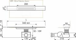 Caniveau De Douche ESS Easy Drain R-line R-LINE-700W 700 Mm, Hauteur D'étanchéité 28/50 Mm, Hauteur D'installation 69/85 Mm, Acier Inoxydable Brossé 11 Caniveau De Douche ESS Easy Drain R-line R-LINE-700W 700 Mm, Hauteur D'étanchéité 28/50 Mm, Hauteur D'installation 69/85 Mm, Acier Inoxydable Brossé -Fournitures De Salle De Bain Soldes Caniveau de douche ESS Easy Drain R line R LINE 700W 700 mm hauteur dand 39etancheite 28 50 mm hauteur dand 39installation 69 85 mm acier inoxydable brosse 4