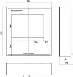Emco Asis Prestige 2 Armoire De Toilette éclairée En Saillie 989708001 588x639mm, Avec Système D'éclairage -Fournitures De Salle De Bain Soldes Emco Asis Prestige 2 armoire de toilette eclairee en saillie 989708001 588x639mm avec systeme dand 39eclairage 7