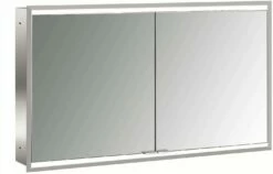 Emco Asis Prime 2 Armoire à Miroir éclairée Encastrée 949705056 1200x730 Mm, 2 Portes, Paroi Arrière Spiegel