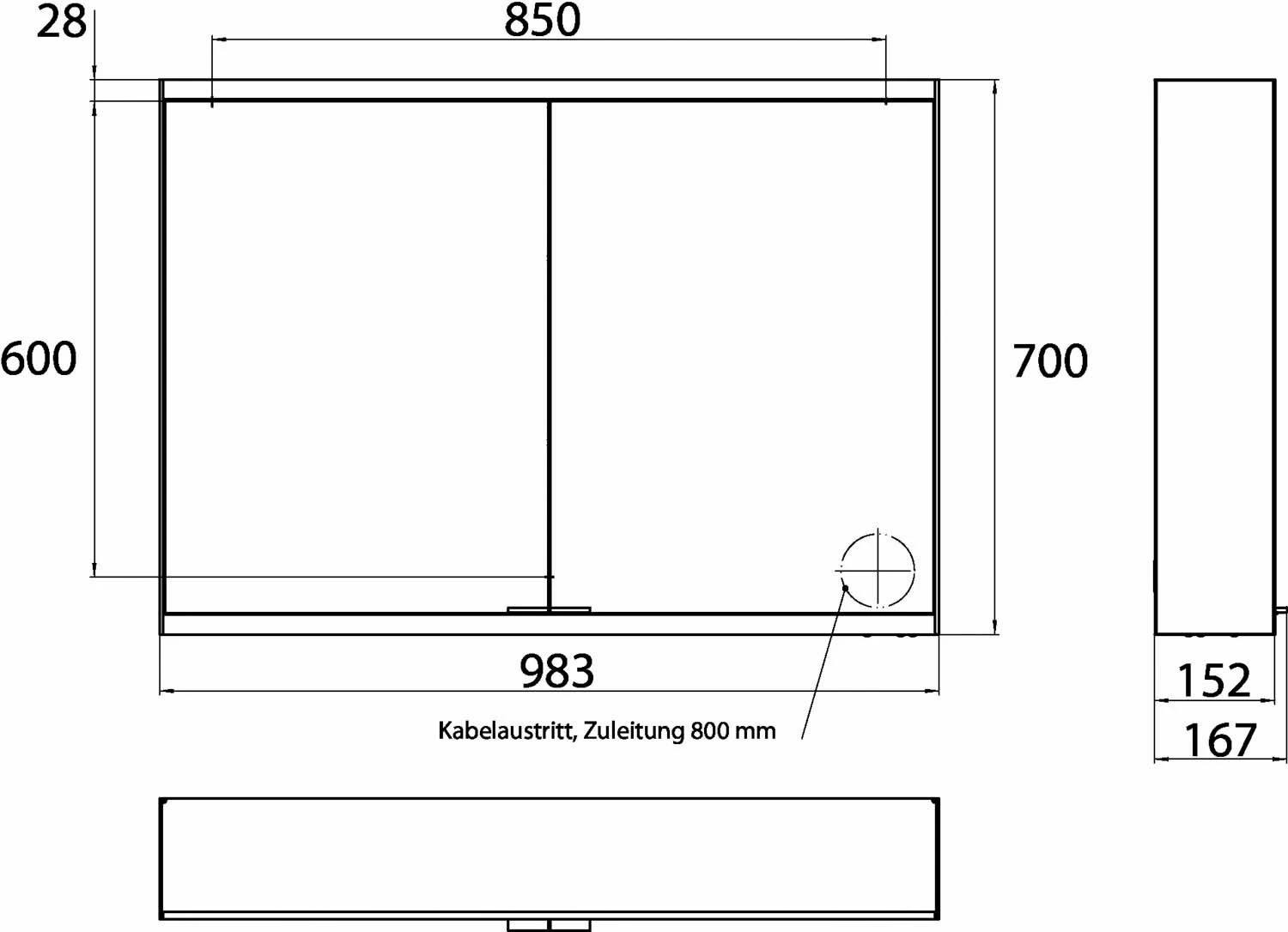 Emco Asis Prime 2 Armoire De Toilette éclairée En Saillie 949705045 1000x700mm, 2 Portes, Paroi Arrière Spiegel 10 Emco Asis Prime 2 Armoire De Toilette éclairée En Saillie 949705045 1000x700mm, 2 Portes, Paroi Arrière Spiegel – Image 8
