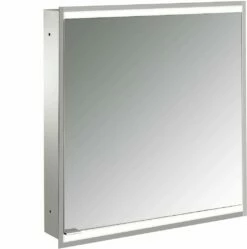 Emco Asis Prime 2 Armoire Miroir éclairé 949706132 600mm, 1Tür, Verre Blanc Mur Arrière, Kit éclairage