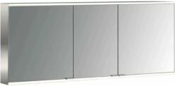 Emco Asis Prime 2 Monté En Surface Illuminée Armoire De Toilette 949706148 1600x700mm, Avec Le Paquet De Lumière, 3 Portes, Blanc Arrière Blanc