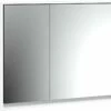 Emco Loft Armoire à Miroir éclairée à Encastrer 979805109 800x733mm, LED, 2 Portes, Porte Large à Droite, Aluminium/ Spiegel
