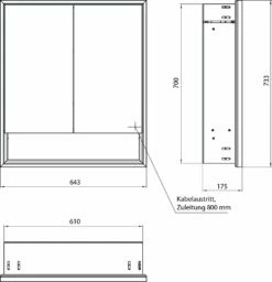 Emco Loft Armoire à Miroir éclairée à Encastrer 979805205 600x733mm, Avec Compartiment Inférieur, LED, 2 Portes, Aluminium/ Spiegel -Fournitures De Salle De Bain Soldes Emco Loft armoire a miroir eclairee a encastrer 979805205 600x733mm avec compartiment inferieur LED 2 portes aluminium Spiegel 4