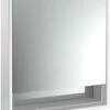 Emco Loft Armoire à Miroir éclairée En Saillie 979805200 600x733mm, Avec Compartiment Inférieur, LED, Arrêt à Gauche, Aluminium/ Spiegel
