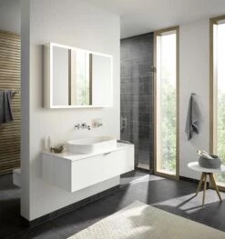 Emco Prime Armoire à Miroir éclairée à Encastrer 949706196 1600x730mm, Avec Kit D'éclairage, 3 Portes, Aluminium/blanc -Fournitures De Salle De Bain Soldes Emco prime armoire a miroir eclairee a encastrer 949706196 1600x730mm avec kit dand 39eclairage 3 portes aluminium blanc 3