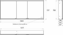 Emco Prime Armoire à Miroir éclairée à Encastrer 949706358 1600x730mm, 3 Portes, Aluminium/blanc -Fournitures De Salle De Bain Soldes Emco prime armoire a miroir eclairee a encastrer 949706358 1600x730mm 3 portes aluminium blanc 5