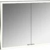 Emco Prime Armoire à Miroir éclairée En Saillie 949706383 1000x700mm, 2 Portes, Aluminium/blanc