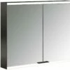 Emco Prime Armoire à Miroir éclairée En Saillie 949713524 800x700mm, 2 Portes, Noir/miroir -Fournitures De Salle De Bain Soldes Emco prime armoire a miroir eclairee en saillie 949713524 800x700mm 2 portes noir miroir