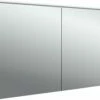 Emco Pure 2 Armoire à Miroir éclairée En Saillie Design 979705405 1200x711mm, LED, Avec Voile De Lumière, 2 Portes, Aluminium