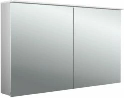 Emco Pure 2 Armoire à Miroir éclairée En Saillie Design 979705405 1200x711mm, LED, Avec Voile De Lumière, 2 Portes, Aluminium