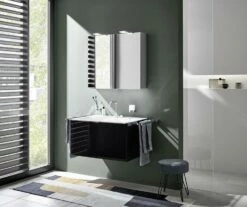 Emco Pure 2 Style Armoire à Miroir éclairée En Saillie 979705307 1600x721mm, Avec éclairage Supérieur à LED, 3 Portes, Aluminium -Fournitures De Salle De Bain Soldes Emco pure 2 style armoire a miroir eclairee en saillie 979705307 1600x721mm avec eclairage superieur a LED 3 portes aluminium 4