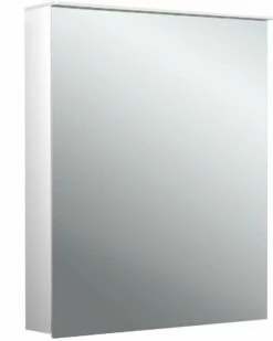 Emco Pure 2 Style Armoire à Miroir éclairée En Saillie 979706401 600x711mm, LED, Avec Voile De Lumière, Porte 2000 , Aluminium