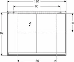 Geberit One Armoire à Glace 505815002 120 X 90 X 15 Cm, Blanc / Aluminium Thermolaqué, Avec ComfortLight, 2 Portes -Fournitures De Salle De Bain Soldes Geberit One armoire a glace 505815002 120 x 90 x 15 cm blanc aluminium thermolaque avec ComfortLight 2 portes 2