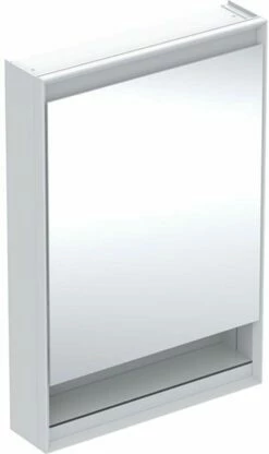 Geberit One Armoire à Miroir 505831002 60x90x15cm, Avec Niche, Porte 2000 , Arrêt à Droite, Blanc / Aluminium Thermolaqué