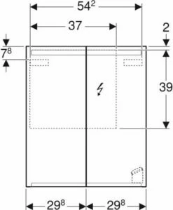 Geberit Option Armoire De Toilette 500582001 600x700x150mm, Avec éclairage, Deux Portes -Fournitures De Salle De Bain Soldes Geberit Option armoire de toilette 500582001 600x700x150mm avec eclairage deux portes 7