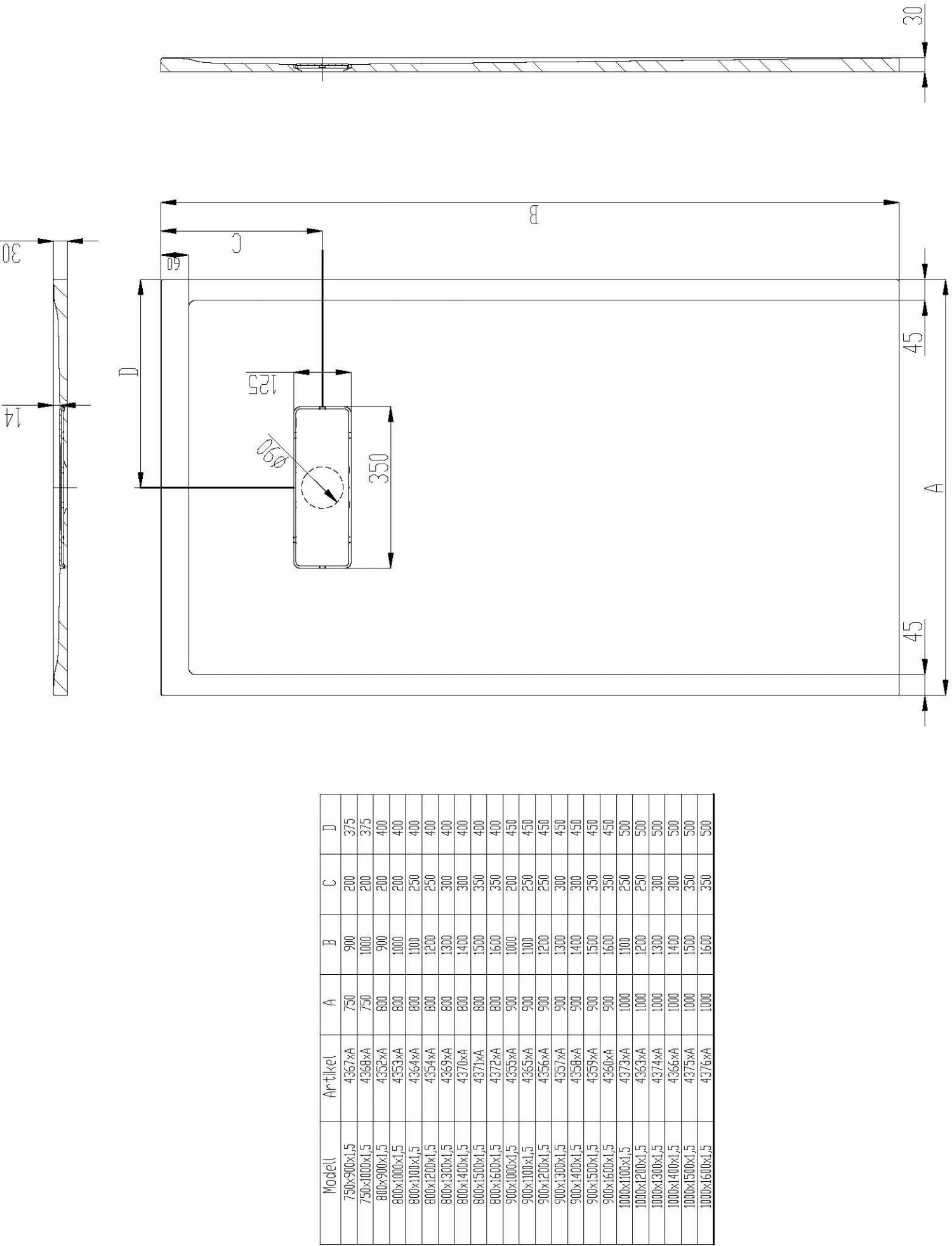 Hoesch De Douche En Fonte Minérale 4372xA.010 Blanc , 160 X 80 X 3 Cm 4 Hoesch De Douche En Fonte Minérale 4372xA.010 Blanc , 160 X 80 X 3 Cm – Image 2