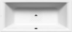 Kaldewei Puro Baignoire Duo 266530000701 190x90cm, Trop-plein Au Milieu, Antidérapant, Noir