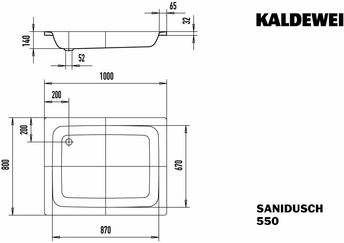Kaldewei Receveur De Douche Sanidusch 550 440600010001 80x100x14cm, Blanc 6 Kaldewei Receveur De Douche Sanidusch 550 440600010001 80x100x14cm, Blanc – Image 4