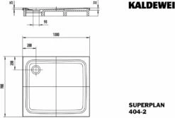 Kaldewei Superplan Douche Match0 430435040701 90x100x2,5cm, Avec Support, Antidérapant Complet, Noir -Fournitures De Salle De Bain Soldes Kaldewei Superplan douche match0 430435040701 90x100x25cm avec support antiderapant complet noir 6