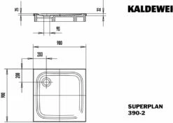 Kaldewei Superplan Douche Match0 446935003001 90x90x2,5cm, Avec Support, Effet Perlant Antidérapant, Blanc -Fournitures De Salle De Bain Soldes Kaldewei Superplan douche match0 446935003001 90x90x25cm avec support effet perlant antiderapant blanc 6