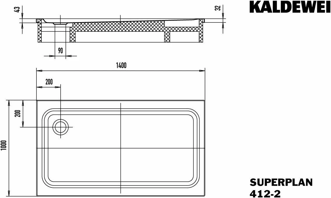 Kaldewei Superplan Xxl Superplan Douche 431235003030 100x140x4,3cm, Avec Support, Effet Perlant Antidérapant, Beige Bahama 9 Kaldewei Superplan Xxl Superplan Douche 431235003030 100x140x4,3cm, Avec Support, Effet Perlant Antidérapant, Beige Bahama – Image 7