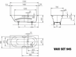 Kaldewei Vaio Set De Bain 234534013030 170x70cm, Effet Perle Antidérapant, Beige Bahama -Fournitures De Salle De Bain Soldes Kaldewei Vaio set de bain 234534013030 170x70cm effet perle antiderapant beige bahama 2