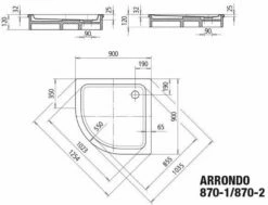 Kaldewei Douche Arrondo 460000010701 90x90x2,5cm, Noir 9 Kaldewei Douche Arrondo 460000010701 90x90x2,5cm, Noir -Fournitures De Salle De Bain Soldes Kaldewei douche Arrondo 460000010701 90x90x25cm noir 3