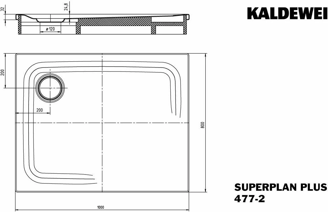 Kaldewei Douche Kaldewei Plus 470248040001 80 X 100 Cm, Blanc, Avec Support, Modèle 477-2 9 Kaldewei Douche Kaldewei Plus 470248040001 80 X 100 Cm, Blanc, Avec Support, Modèle 477-2 – Image 7