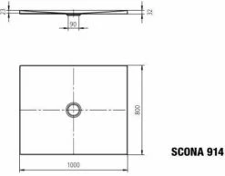 Kaldewei Douche Scona 491400013711 80x100x2,3cm, Effet Perlant, Blanc Alpin Mat -Fournitures De Salle De Bain Soldes Kaldewei douche Scona 491400013711 80x100x23cm effet perlant blanc alpin mat 4