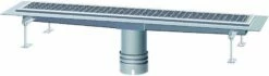 Kessel Ferrofix Boîte Gouttière 6015050 Inox, 158x542x55mm, Sortie Verticale