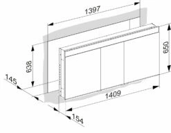 Keuco Edition 400 Armoire-miroir 21513171301 1410x650x154mm, Encastré, Avec éclairage LED 16 Keuco Edition 400 Armoire-miroir 21513171301 1410x650x154mm, Encastré, Avec éclairage LED -Fournitures De Salle De Bain Soldes Keuco Edition 400 armoire miroir 21513171301 1410x650x154mm encastre avec eclairage LED 6