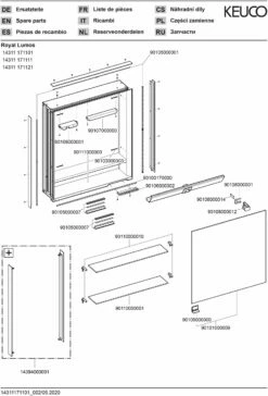 Keuco Royal Lumos Armoire De Toilette 14311171101, Encastrable, 650x735x165mm, à Charnière Droite -Fournitures De Salle De Bain Soldes Keuco Royal Lumos Armoire de toilette 14311171101 Encastrable 650x735x165mm a charniere droite 2