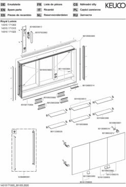 Keuco Royal Lumos Armoire à Miroir 14315171303 1200x735x165mm, 65 Watts, 3 Portes, Installation Murale -Fournitures De Salle De Bain Soldes Keuco Royal Lumos armoire a miroir 14315171303 1200x735x165mm 65 watts 3 portes installation murale 2