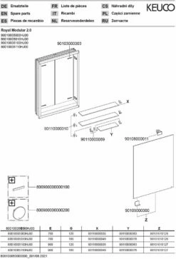 Keuco Royal Modular 2. 1930 800100051000100 500 X 900 X 120 Mm, 2000 , Encastrement Mural, Droite -Fournitures De Salle De Bain Soldes Keuco Royal Modular 2. 1930 800100051000100 500 x 900 x 120 mm 2000 encastrement mural droite 2