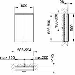 Keuco Royal Modular 2. 1930 800200061100200 600 X 900 X 160 Mm, 2 Steckdosen , Mur Encastré, 2 Portes -Fournitures De Salle De Bain Soldes Keuco Royal Modular 2. 1930 800200061100200 600 x 900 x 160 mm 2 Steckdosen mur encastre 2 portes 1