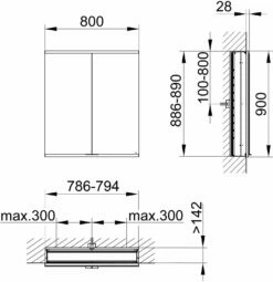 Keuco Royal Modular 2. 1930 800200081100200 800 X 900 X 160 Mm, 2 Steckdosen , Mur Encastrable, 2 Portes -Fournitures De Salle De Bain Soldes Keuco Royal Modular 2. 1930 800200081100200 800 x 900 x 160 mm 2 Steckdosen mur encastrable 2 portes 1