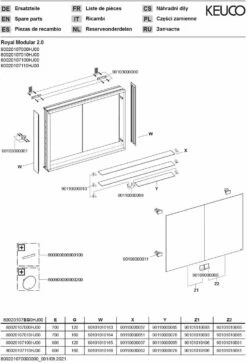 Keuco Royal Modular 2. 1930 800201071100000 700 X 900 X 160 Mm, Sans Prise, Extension Murale, 2 Portes -Fournitures De Salle De Bain Soldes Keuco Royal Modular 2. 1930 800201071100000 700 x 900 x 160 mm sans prise extension murale 2 portes 2