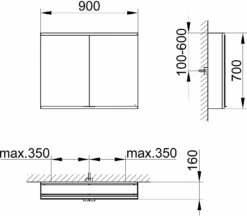 Keuco Royal Modular 2. 1930 800201090100200 900 X 700 X 160 Mm, 2 Steckdosen , Extension Murale, 2 Portes -Fournitures De Salle De Bain Soldes Keuco Royal Modular 2. 1930 800201090100200 900 x 700 x 160 mm 2 Steckdosen extension murale 2 portes 1