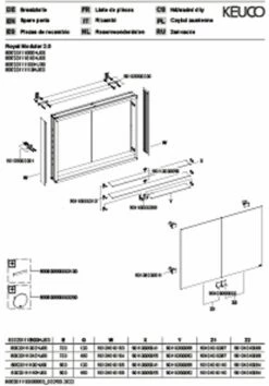 Keuco Royal Modular 2. 1930 800201111100000 1100 X 900 X 160 Mm, Sans Prise, Extension Murale, 2 Portes -Fournitures De Salle De Bain Soldes Keuco Royal Modular 2. 1930 800201111100000 1100 x 900 x 160 mm sans prise extension murale 2 portes 2