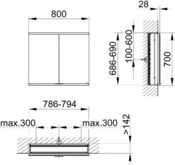 Keuco Royal Modular 2. 1930 800210080100200 800 X 700 X 160 Mm, 2 Steckdosen , Mur Encastrable, 2 Portes -Fournitures De Salle De Bain Soldes Keuco Royal Modular 2. 1930 800210080100200 800 x 700 x 160 mm 2 Steckdosen mur encastrable 2 portes 1