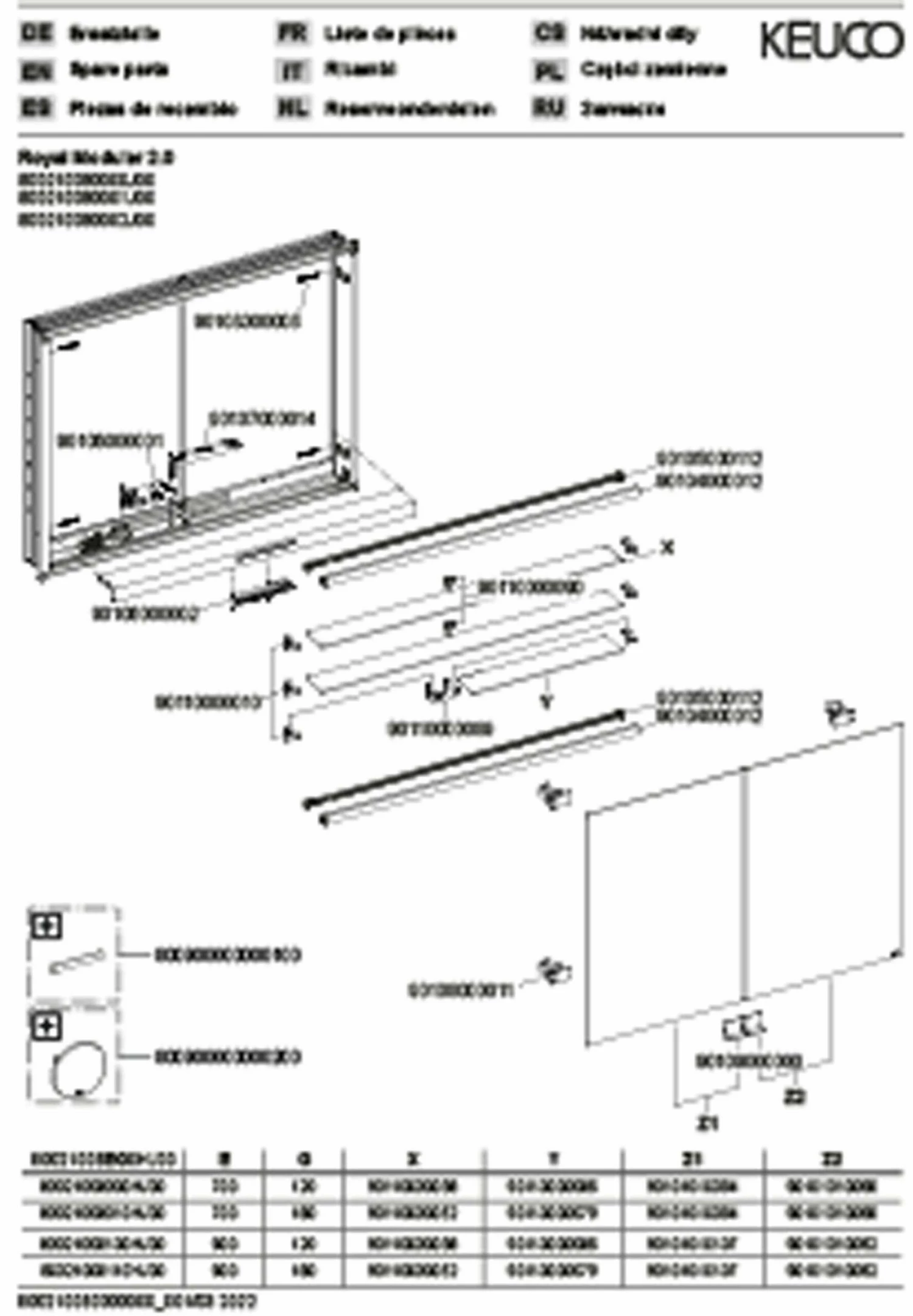Keuco Royal Modular 2. 1930 800210081000000 800 X 900 X 120 Mm, Sans Prise, Encastrement Mural, 2 Portes 5 Keuco Royal Modular 2. 1930 800210081000000 800 X 900 X 120 Mm, Sans Prise, Encastrement Mural, 2 Portes – Image 3