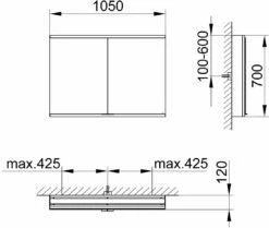 Keuco Royal Modular 2. 1930 800211000000000 1050 X 700 X 120 Mm, Sans Prise, Extension Murale, 2 Portes -Fournitures De Salle De Bain Soldes Keuco Royal Modular 2. 1930 800211000000000 1050 x 700 x 120 mm sans prise extension murale 2 portes 1
