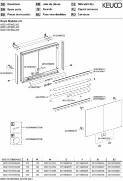 Keuco Royal Modular 2. 1930 800211070000200 700 X 700 X 120 Mm, 2 Steckdosen , Extension Murale, 2 Portes, Beleuchtet -Fournitures De Salle De Bain Soldes Keuco Royal Modular 2. 1930 800211070000200 700 x 700 x 120 mm 2 Steckdosen extension murale 2 portes beleuchtet 2