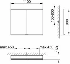 Keuco Royal Modular 2. 1930 800211111100000 1100 X 900 X 160 Mm, Sans Prise, Extension Murale, 2 Portes -Fournitures De Salle De Bain Soldes Keuco Royal Modular 2. 1930 800211111100000 1100 x 900 x 160 mm sans prise extension murale 2 portes 1
