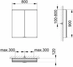 Keuco Royal Modular 2. 1930 800221081000000 800 X 900 X 120 Mm, Sans Prise, Extension Murale, 2 Portes, DALI -Fournitures De Salle De Bain Soldes Keuco Royal Modular 2. 1930 800221081000000 800 x 900 x 120 mm sans prise extension murale 2 portes DALI 1