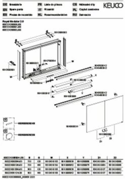 Keuco Royal Modular 2. 1930 800221081000000 800 X 900 X 120 Mm, Sans Prise, Extension Murale, 2 Portes, DALI -Fournitures De Salle De Bain Soldes Keuco Royal Modular 2. 1930 800221081000000 800 x 900 x 120 mm sans prise extension murale 2 portes DALI 2