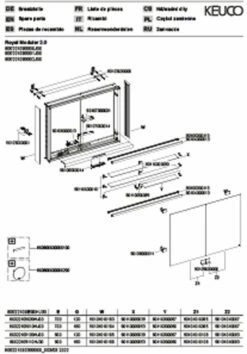 Keuco Royal Modular 2. 1930 800221091000000 900 X 900 X 120 Mm, Sans Prise, Extension Murale, 2 Portes, DALI -Fournitures De Salle De Bain Soldes Keuco Royal Modular 2. 1930 800221091000000 900 x 900 x 120 mm sans prise extension murale 2 portes DALI 2